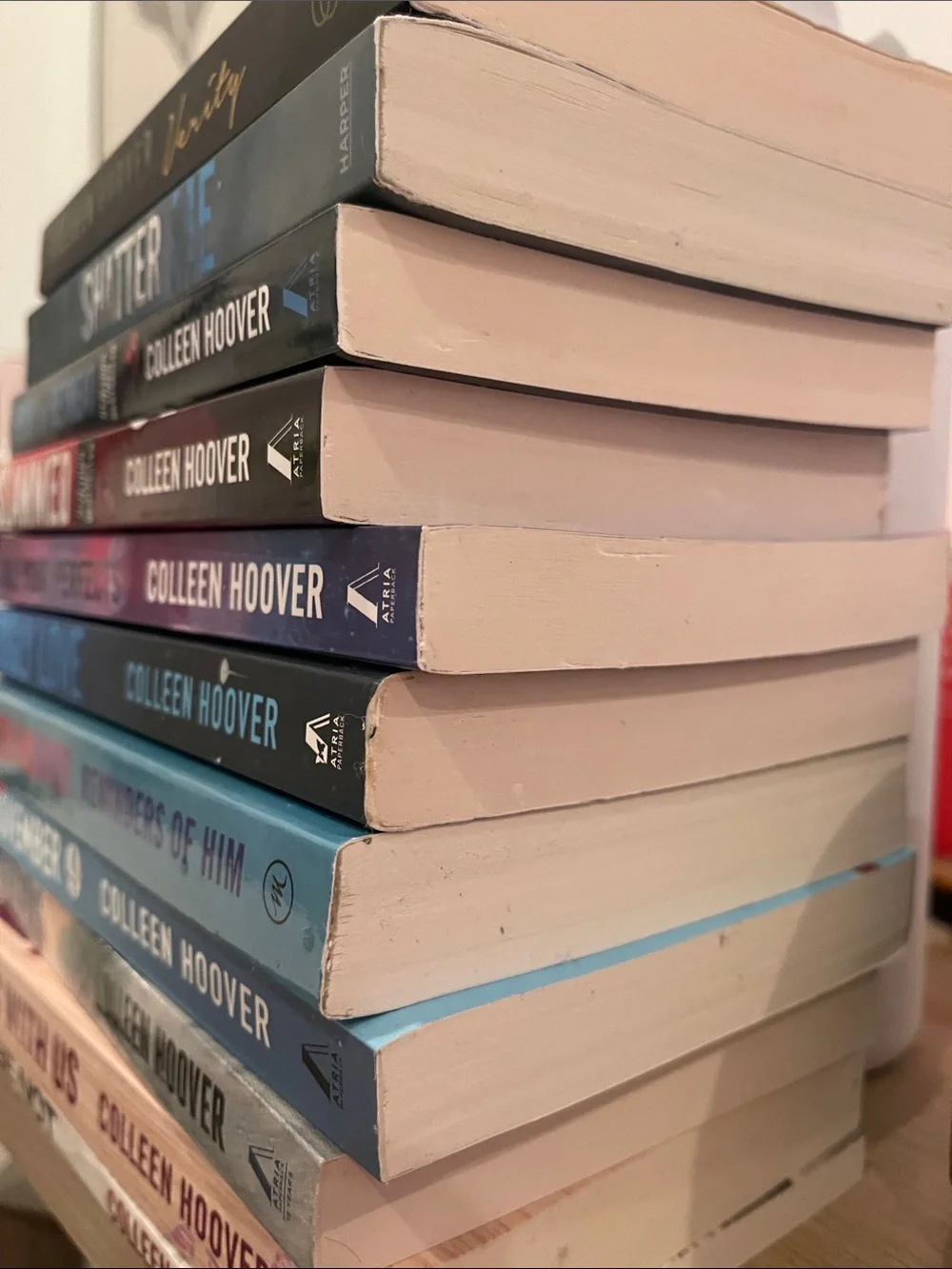 Colleen Hoover and Shatter me Book Stack - Multicolor Decorative Home